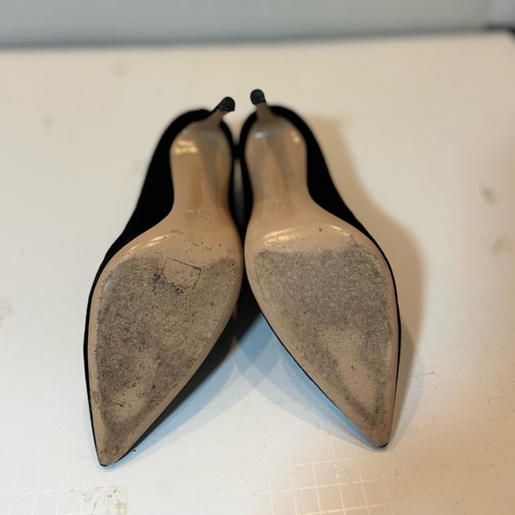 Gianvito Rossi Slit Velvet Suede Ankle Black Designer Boots Booties Size 38.5 - Picture 6 of 6